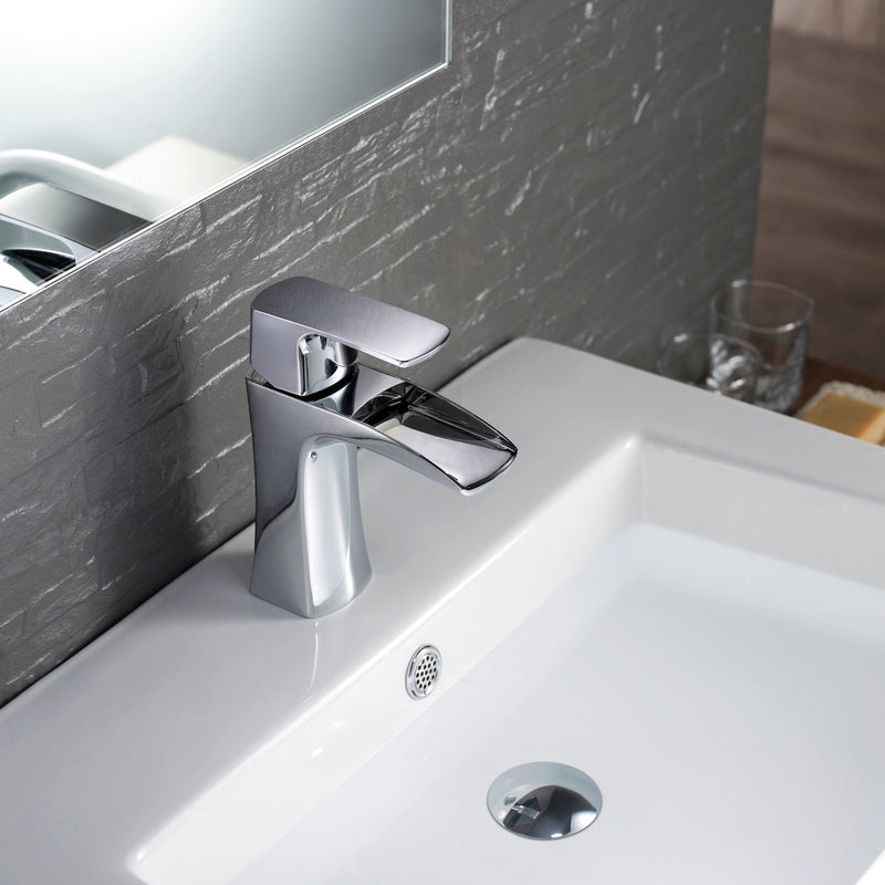Elegant Single Handle Lavatory Faucet - Chrome