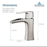 Elegant Single Handle Lavatory Faucet - Brushed Nickle