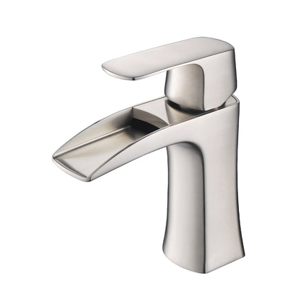 Elegant Single Handle Lavatory Faucet - Brushed Nickle