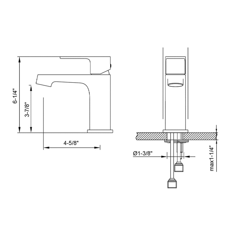 Single Handle Lavatory Faucet- Chrome