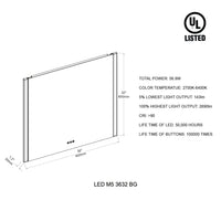 Binary 36″ LED Mirror - Chrome