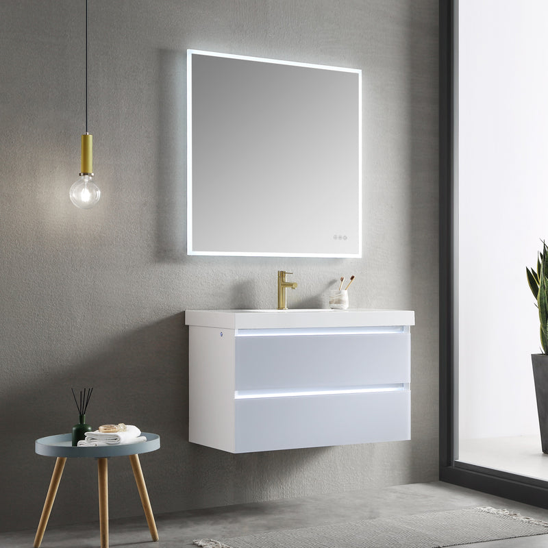 Beta 30″x36″ LED Mirror with Frosted Sides