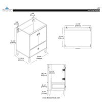 Lyon 24 Inch Vanity (Vanity Only) Matte Grey
