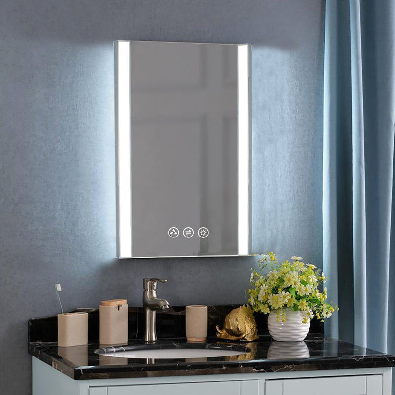 Binary 20″ LED Mirror - Chrome