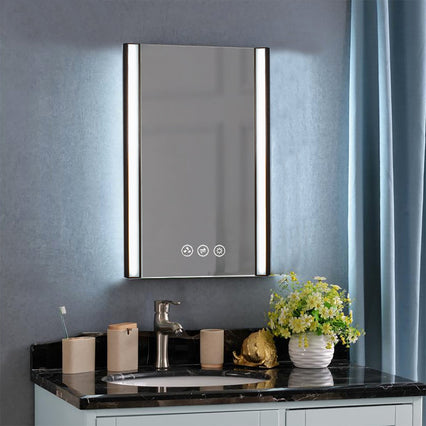 Binary 20″ LED Mirror - Matte Black