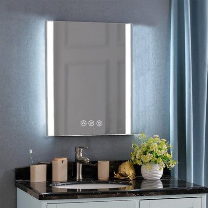 Binary 24″ LED Mirror - Chrome