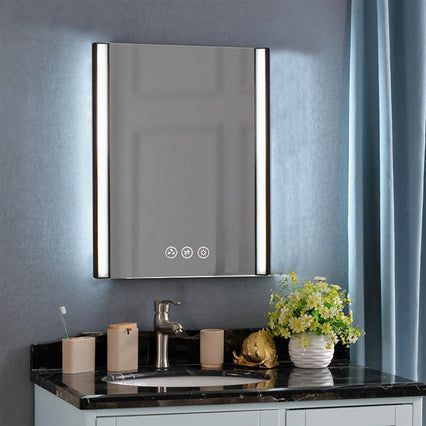 Binary 24″ LED Mirror - Matte Black