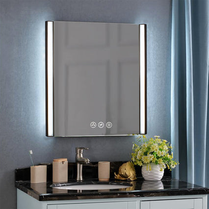 Binary 30″ LED Mirror- Matte Black