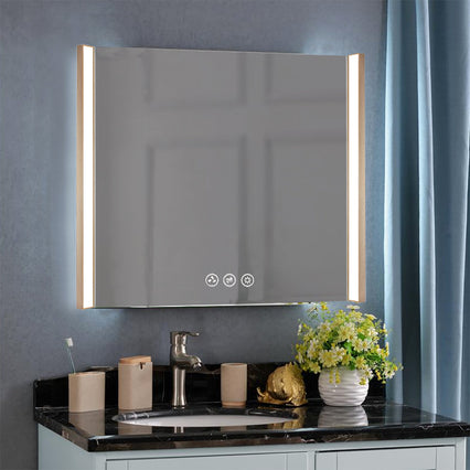 Binary 36″ LED Mirror - Gold