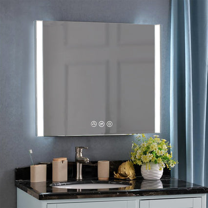 Binary 36″ LED Mirror - Chrome