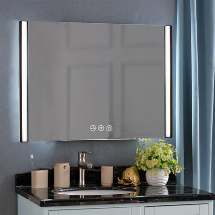 Binary 48″ LED Mirror - Matte Black