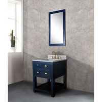 Water Creation 24" Monarch Blue Single Sink Bathroom Vanity with Mirror From The Madalyn Collection MA24B-0600MB