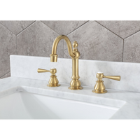 Water Creation Madison 30" Single Sink Carrara White Marble Vanity in Monarch Blue with Matching Mirror and F2-0012-06-TL Lavatory Faucet VMI030CWMB33