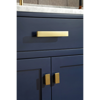 Water Creation Madison 72" Double Sink Carrara White Marble Vanity in Monarch Blue with Matching Mirror(s) and F2-0013-06-FX Lavatory Faucet(s) VMI072CWMB40