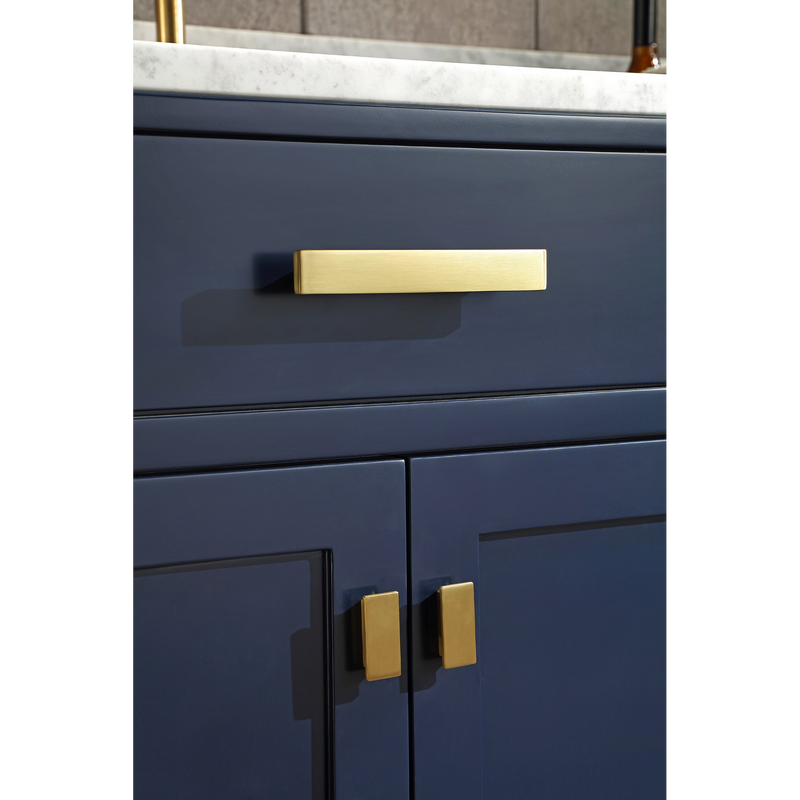 Water Creation Madison 72" Double Sink Carrara White Marble Vanity in Monarch Blue with Matching Mirror(s) and F2-0013-06-FX Lavatory Faucet(s) VMI072CWMB40