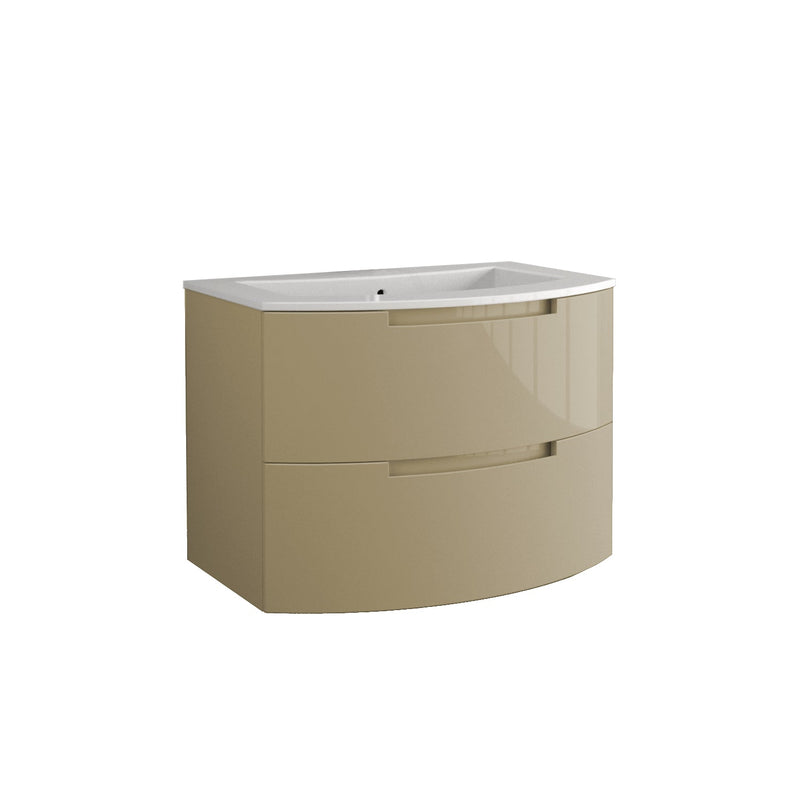 LaToscana Oasi 29" Wall Mounted Floating Vanity Single Sink with 2 Drawers