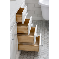 Water Creation 60" Palace Collection Quartz Carrara Pure White Bathroom Vanity Set with Hardware, Mirror in Chrome Finish PA60B-0100PW