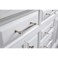 Water Creation 60" Palace Collection Quartz Carrara Pure White Bathroom Vanity Set with Hardware, Mirror in Polished Nickel (PVD) Finish PA60B-0500PW