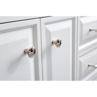 Water Creation 60" Palace Collection Quartz Carrara Pure White Bathroom Vanity Set with Hardware, Mirror in Polished Nickel (PVD) Finish PA60B-0500PW