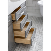 Water Creation 72" Palace Collection Quartz Carrara Cashmere Grey Bathroom Vanity Set with Hardware and F2-0013 Faucets, Mirror in Chrome Finish PA72D-0113CG