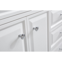 Water Creation 72" Palace Collection Quartz Carrara Pure White Bathroom Vanity Set with Hardware and F2-0009 Faucets, Mirror in Chrome Finish PA72D-0109PW