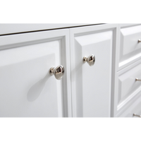 Water Creation 72" Palace Collection Quartz Carrara Pure White Bathroom Vanity Set with Hardware and F2-0009 Faucets, Mirror in Polished Nickel (PVD) Finish PA72D-0509PW