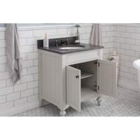 Water Creation Potenza 30" Bathroom Vanity in Earl Grey with Blue Limestone Top with Faucet POTENZA30EGF1