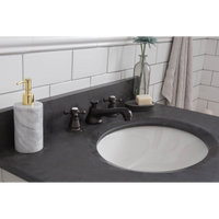 Water Creation Potenza 30" Bathroom Vanity in Earl Grey with Blue Limestone Top with Faucet POTENZA30EGF1
