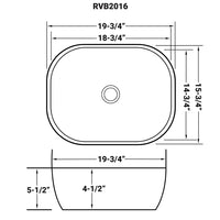 Ruvati 20" x 16" Bathroom Vessel Sink Silver Decorative Art Above Vanity Counter