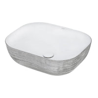 Ruvati 20" x 16" Bathroom Vessel Sink Silver Decorative Art Above Vanity Counter