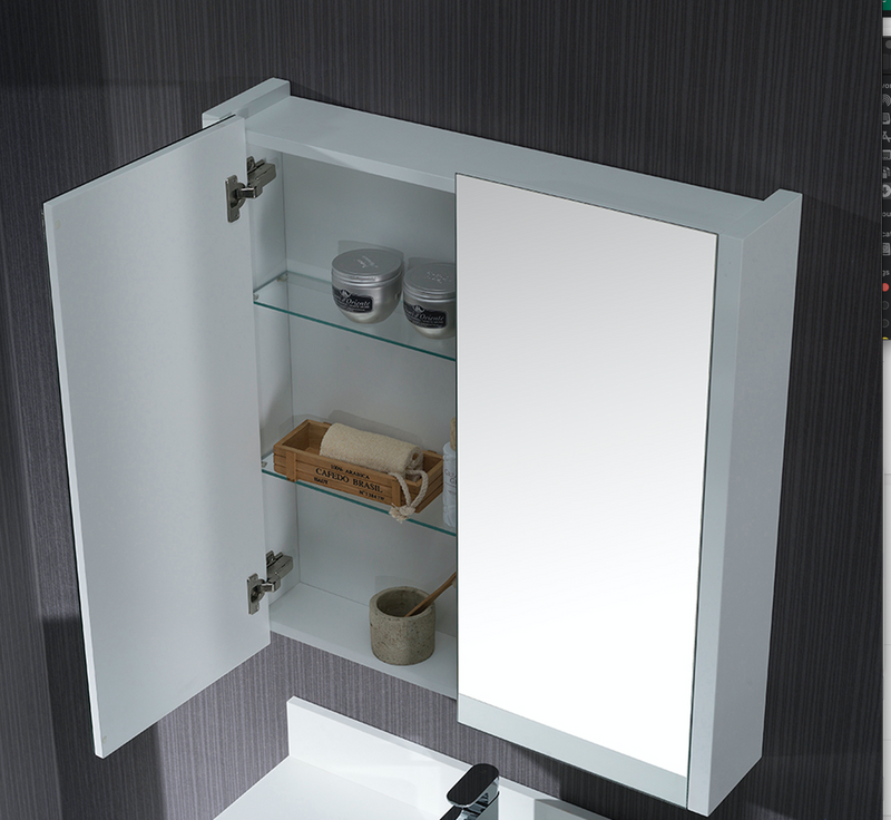 Monaco 30 Inch Medicine Cabinet Glossy White