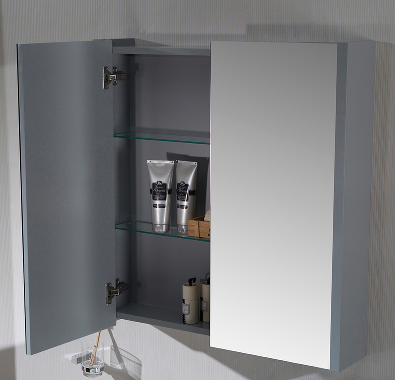 Monaco 30 Inch Medicine Cabinet Metal Grey