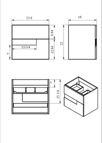 Vision Vanity 24" Grey and White