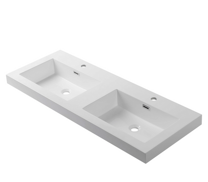 Acrylic Top-Mount Double Basins 48×18