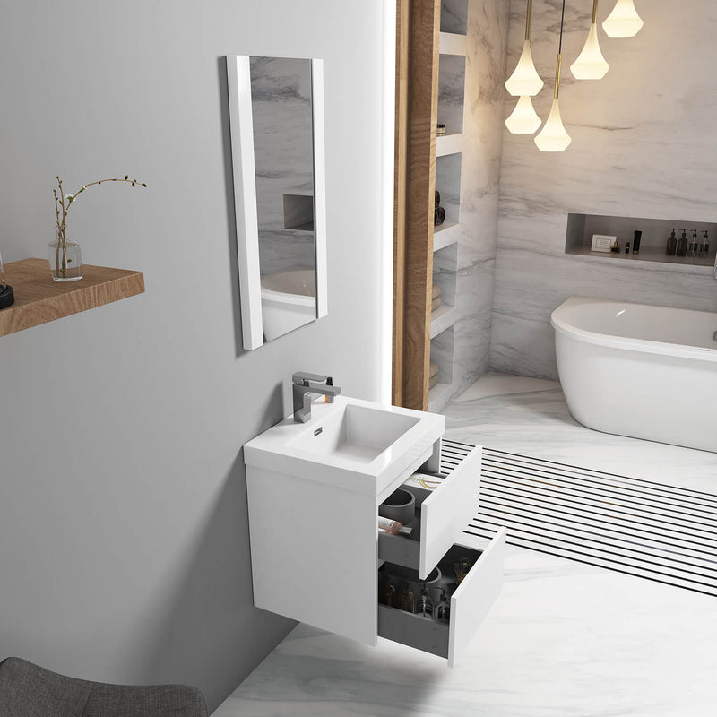 Valencia 20 Inch Vanity (Vanity Only) Glossy White
