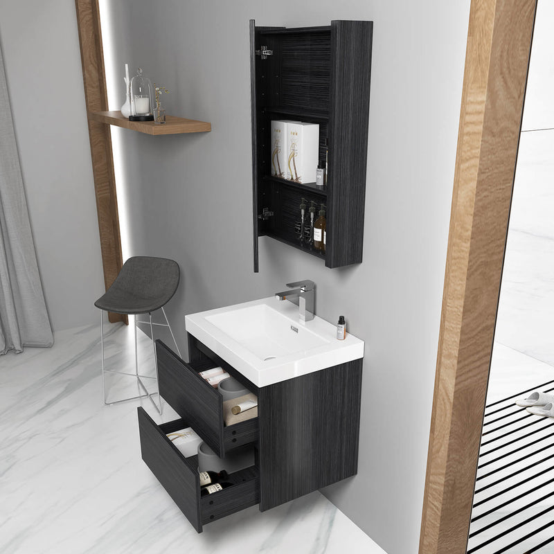 Valencia 24 Inch Vanity (Vanity Only) Silver Grey