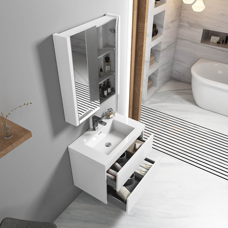 Valencia 30 Inch Vanity (Vanity Only) Glossy White