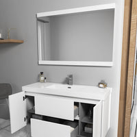 Valencia 48 Inch Single Vanity (Vanity Only) Glossy White