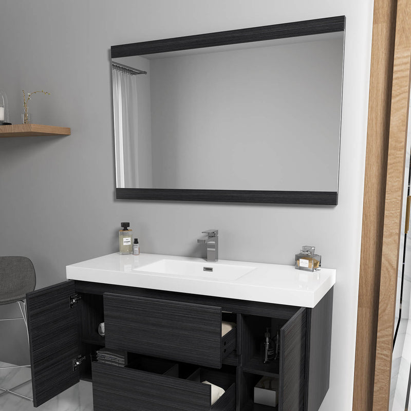 Valencia 48 Inch Single Vanity (Vanity Only) Silver Grey