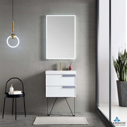 Sofia 24 Inch Vanity (Vanity Only) Matte White