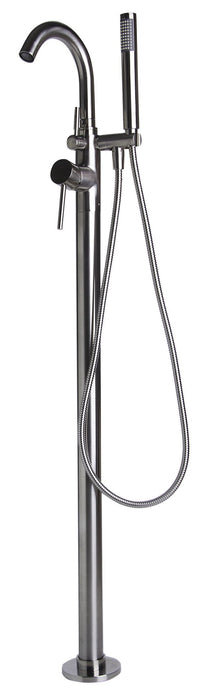 Alfi brand Floor Mount Tub Filler with Shower Head Polished/Brushed Brushed Nickle Back