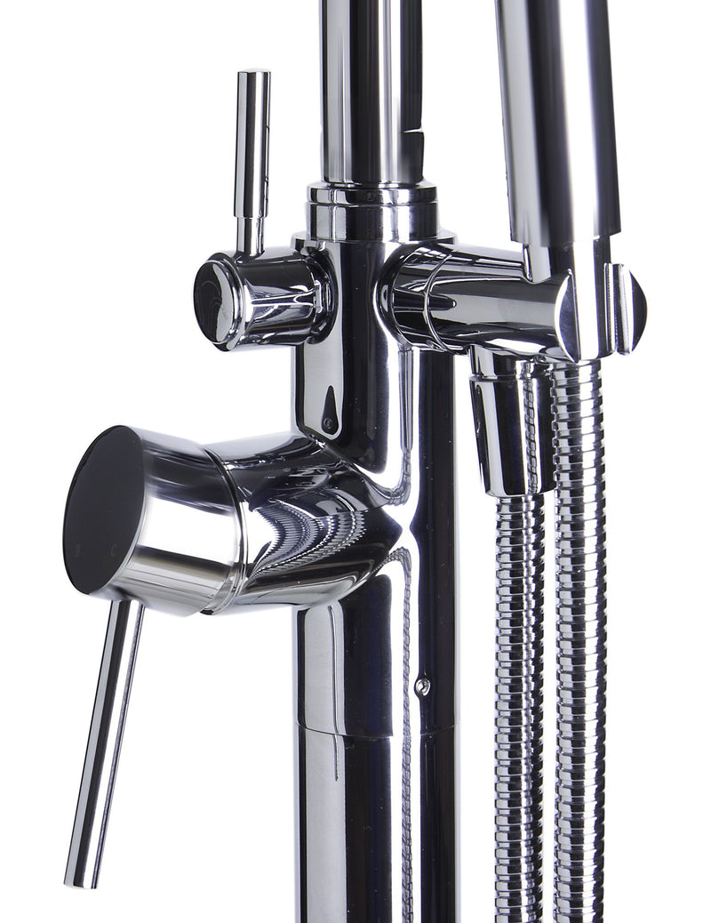 Alfi brand  Floor Mount Tub Filler with Shower Head Polished/Brushed Polished Chrome