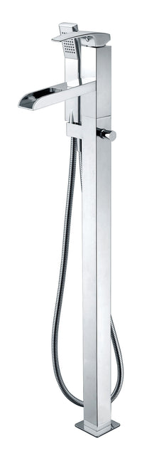 ALFI brand Single Hole Floor Mounted Waterfall Tub Filler  Polished Chrome