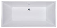 ALFI brand 67 Inch White Rectangular Acrylic Free Standing Soaking Bathtub