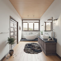 ALFI brand 73" White Solid Surface Smooth Resin Soaking Slipper Bathtub