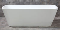 ALFI brand 67" White Rectangular Solid Surface Smooth Resin Soaking Bathtub
