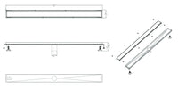 ALFI brand 36" Polished Stainless Steel Linear Shower Drain w/ Solid Cover