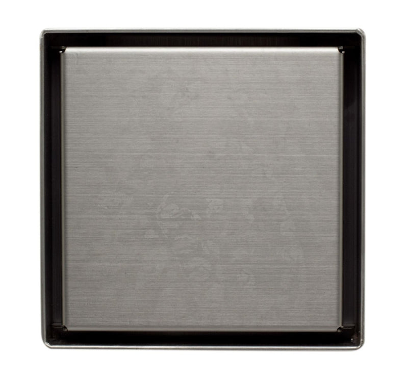 ALFI brand  5"x5" Square Brushed Stainless Steel Shower Drain w/ Solid Cover