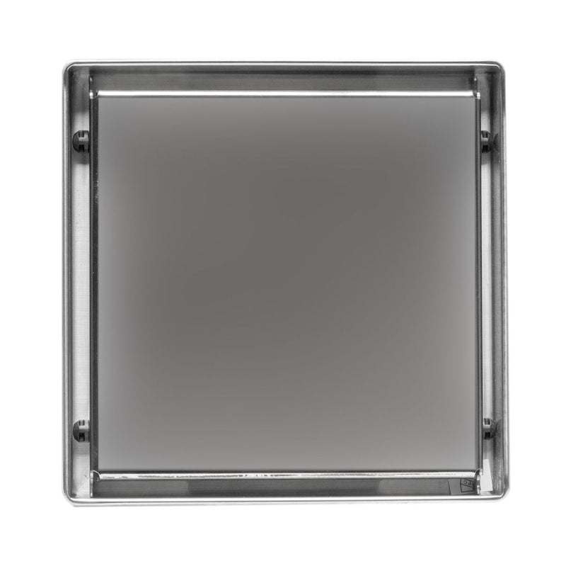 ALFI brand 5"x5" Square Polished Stainless Steel Shower Drain w/ Solid Cover