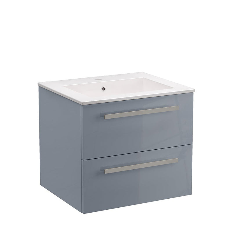 LaToscana Ambra 24" Wall Mounted Floating Vanity Single Sink with 2 Drawers - Model Bath